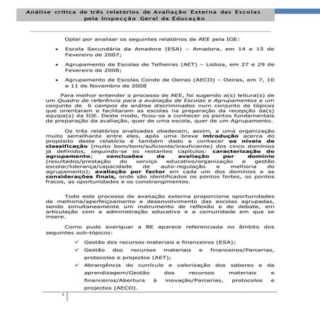 Comentario Relatorios