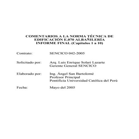 Comentarios norma  E 070