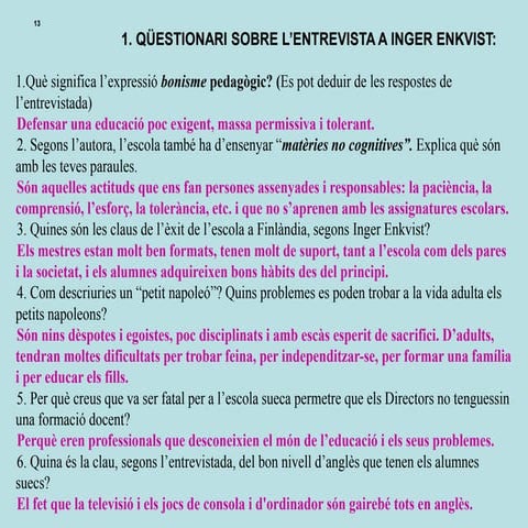 Comentaris de text. Textos amb qüestionaris de comprensió lectora