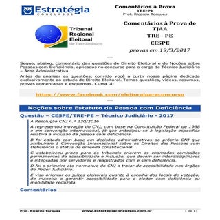 Comentários à Prova de TJAA