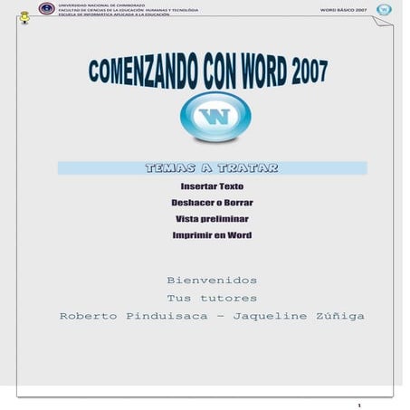 Comenzando con word 2007