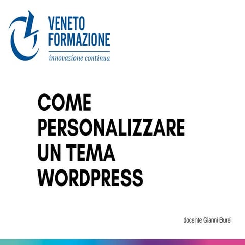 Come personalizzare un tema word press