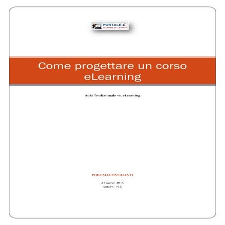 Come progettare un corso e learning