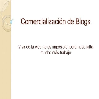 Comercialización de blogs