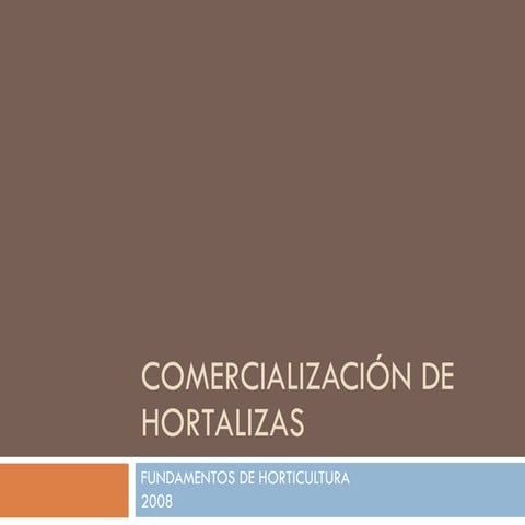 Comercialización de hortalizas