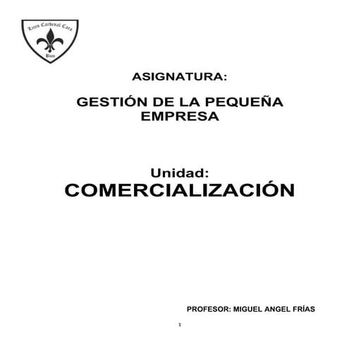 Comercializacion para la clase