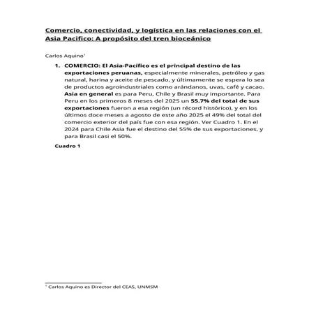 Comercio, conectividad, y logística en las relaciones con el Asia Pacifico: A propósito del tren bioceánico.docx