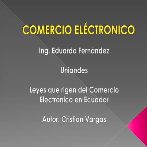 Comercio eléctronico   leyes - cristian vargas