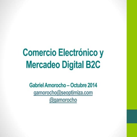 Comercio Electrónico y Marketing Digital B2C