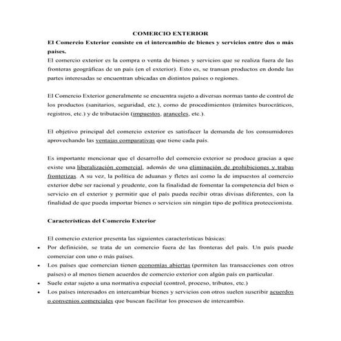 Comercio exterior