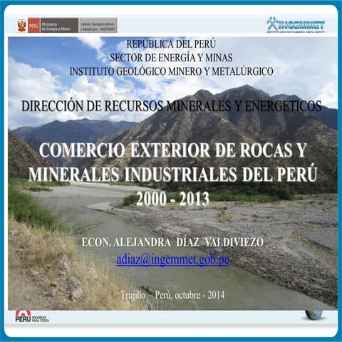 Comercio Exterior de Rocas y Minerales Industriales del Perú 2000 -20013 