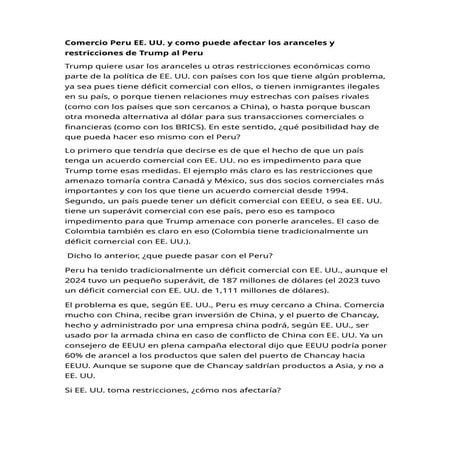 Comercio Peru EEUU y como afectaria las restricciones de Trump al Peru.docx