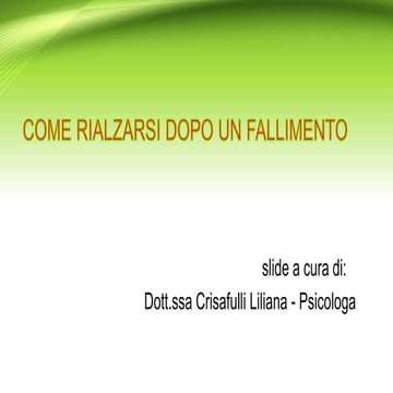 Come riazarsi dopo un fallimento | PPTX
