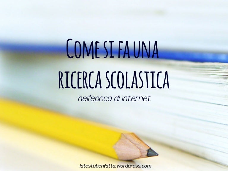 Come si fa una ricerca. Come si fa una ricerca.