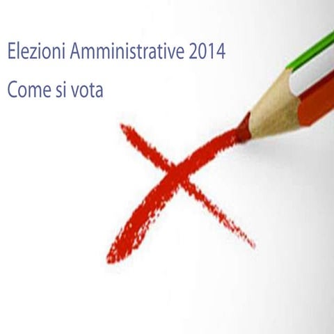 Elezioni Amministrative 2014 - Come si vota