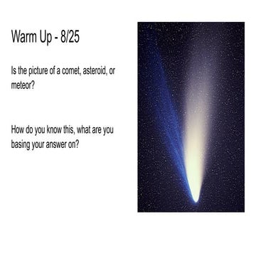 Comets - Asteroids - Meteors Comparison.pptx