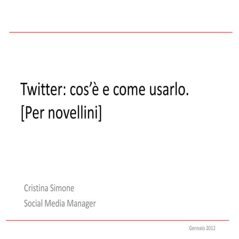 Come usare twitter