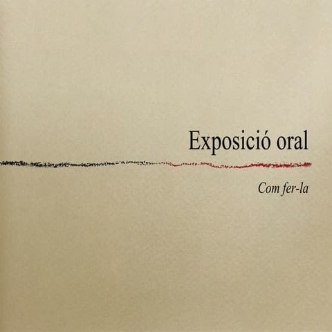 Com fer una exposició oral - TDR