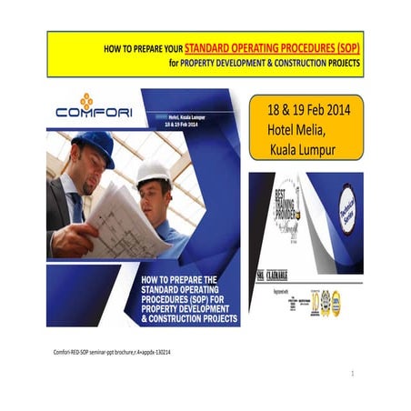 HOW TO PREPARE YOUR STANDARD OPERATING PROCEDURES (SOP) 