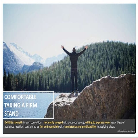 Comfortable taking a firm stand