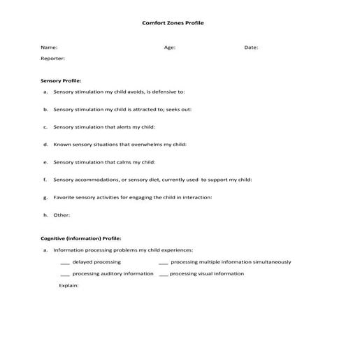 Comfort zone | PDF