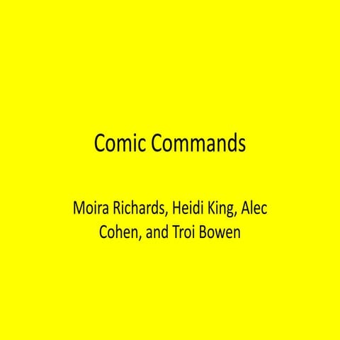 Comic commands