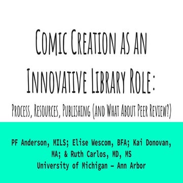 Comic creation as an innovative library role