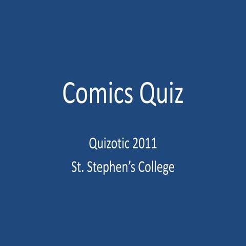 Comics quiz
