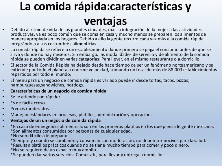 Comidas rapidas