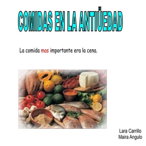 Comidas en la Antigüedad