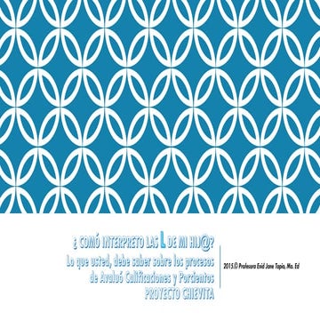 Comó interpreto las l de mi hi jo