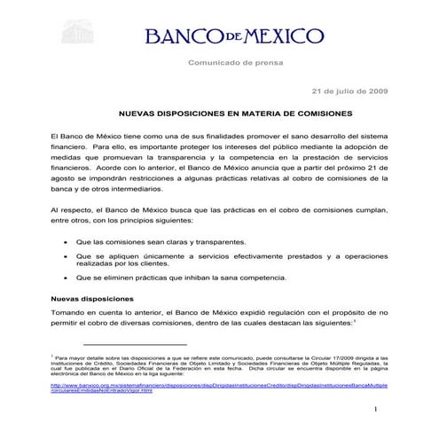 Comisiones Bancarias