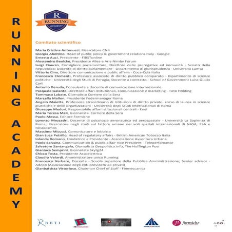 Comitato scientifico Running Academy