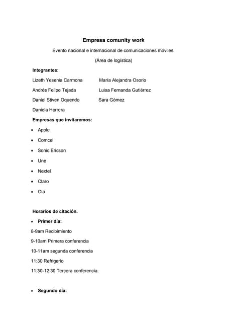 Comite de logistica