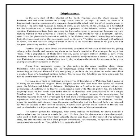 Com lit pakistan by v.s naipaul