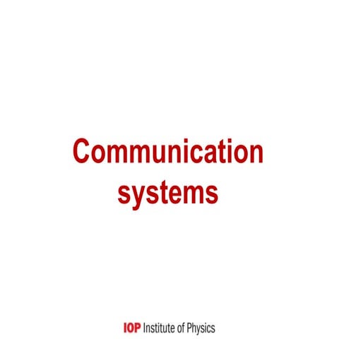 Basic of Communication System, Dsescribe | PPT