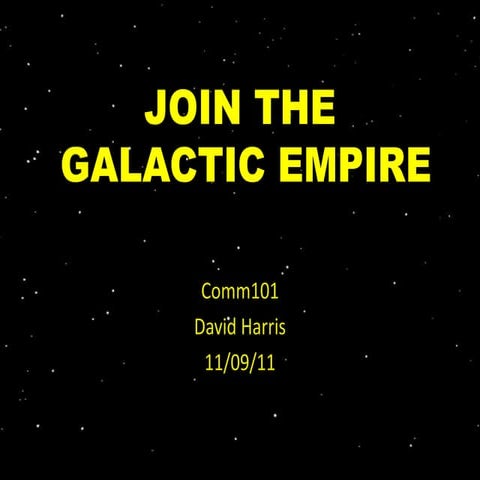 Reasons To Join The Galactic Empire | PPT
