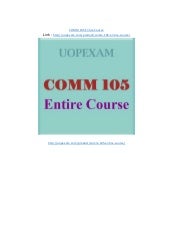 COMM 105 Entire Course 2015 version