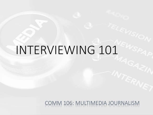 WCC COMM 106 interviewing LUTHER