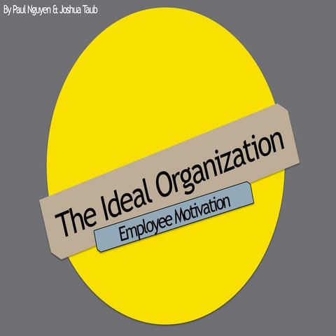 The Ideal Organization: Employee Motivation