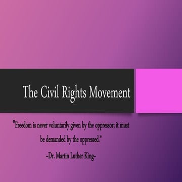 Comm 300.002, black movements in africa and the diaspora, civil rights movement