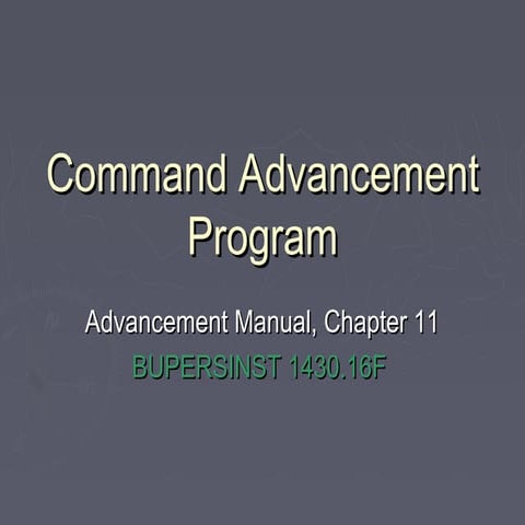 Command advancement program | PPT