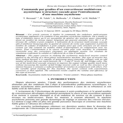Commande par gradins d'un convertisseur multiniveau asymétrique à structure c...