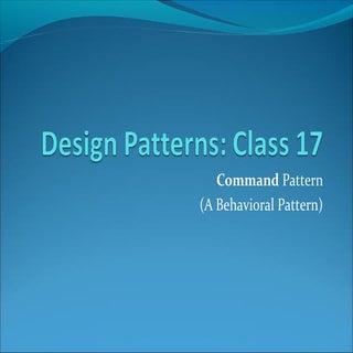 Command pattern
