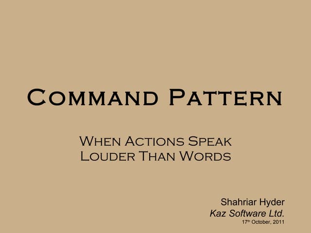 Command Design Pattern