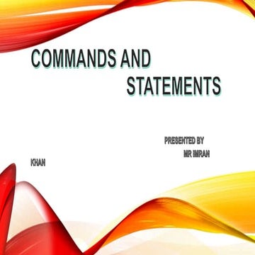 Command & statement