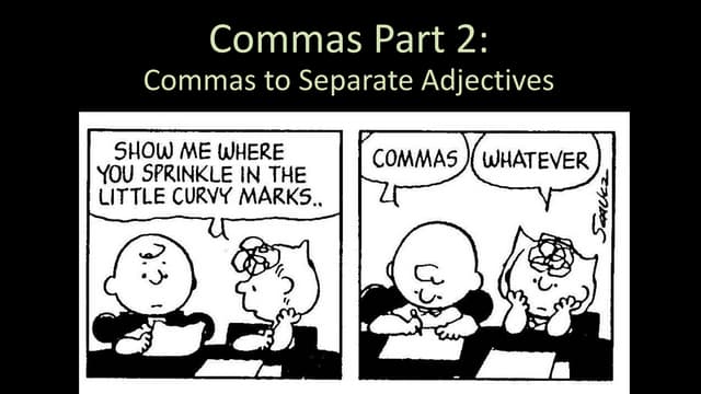 Grammar - Comma Use | PDF