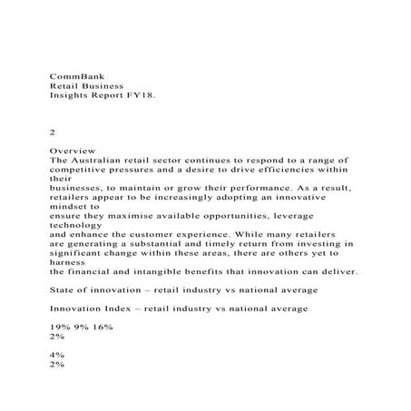 CommBank  Retail Business Insights Report FY18.2.docx