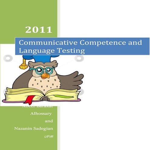 Communicative Competence and Language Testing 