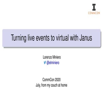 Turning live events to virtual with Janus
